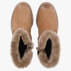 Ankle boot with lambskin