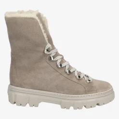 Lace up bootie with merino warm lining