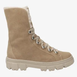 Lace up bootie with merino warm lining