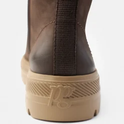 Lace-up ankle boot with warm lining