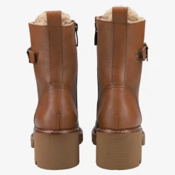 Lace-up bootie with warm lining