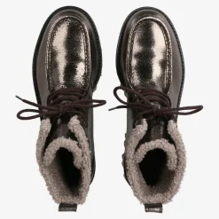 Lace-up bootie with warm lining